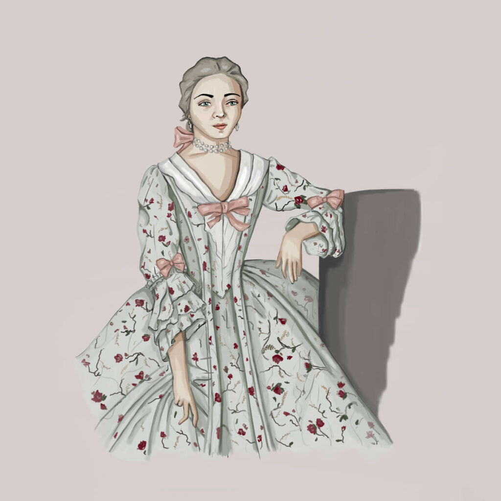 18th century dress, costume illustration