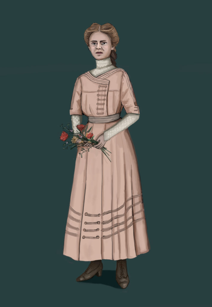 1910s Fashion Woman Dress