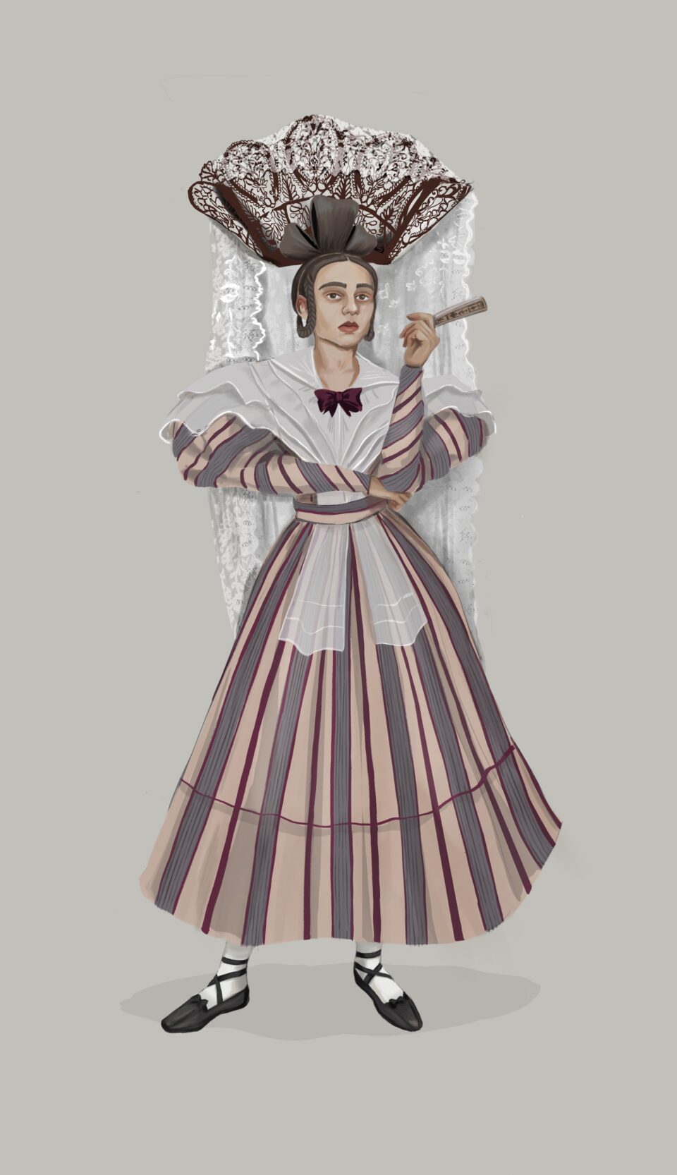 1830s Buenos Aires peineton, costume illustration