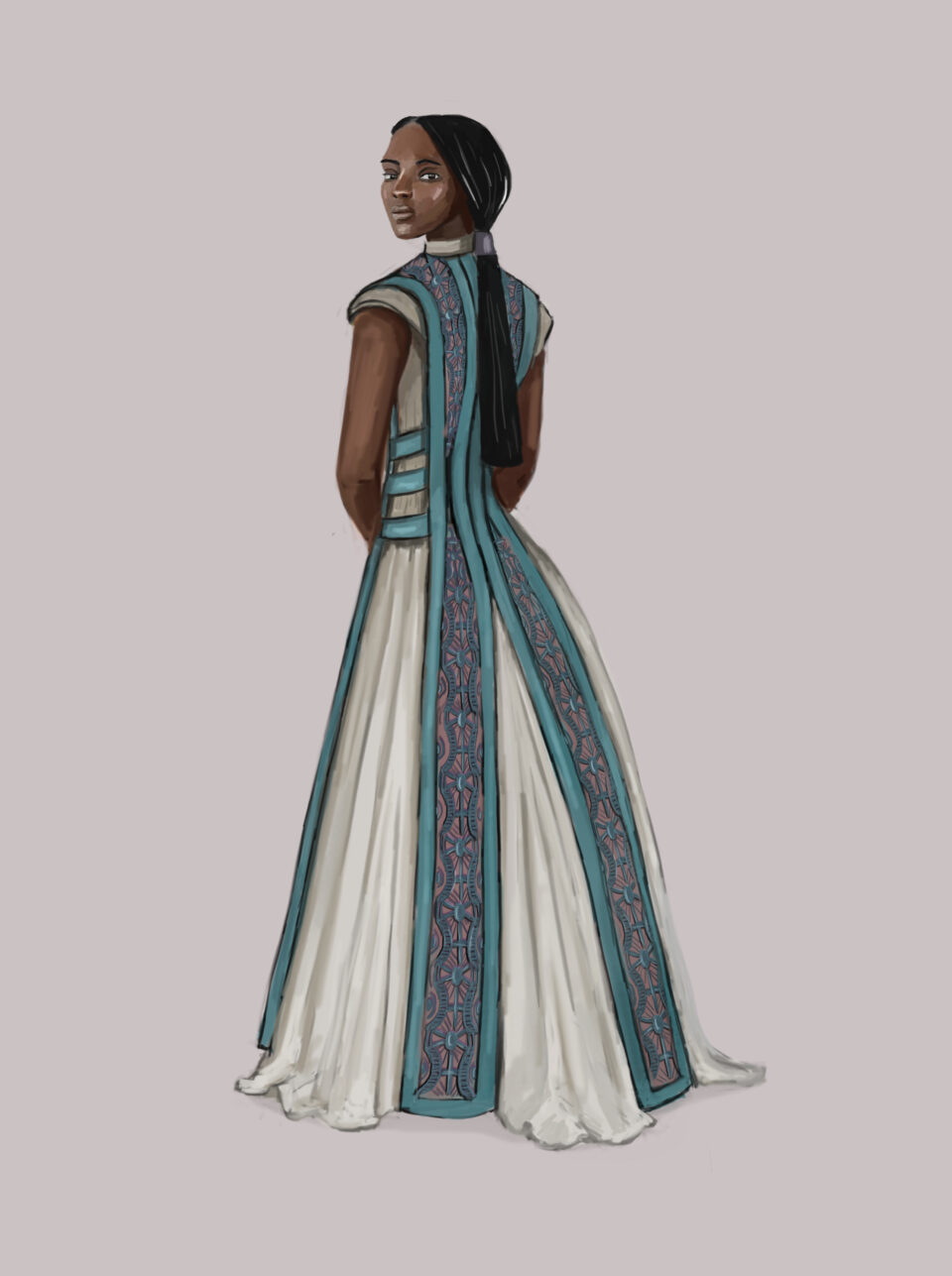 Futurist dress, costume illustration