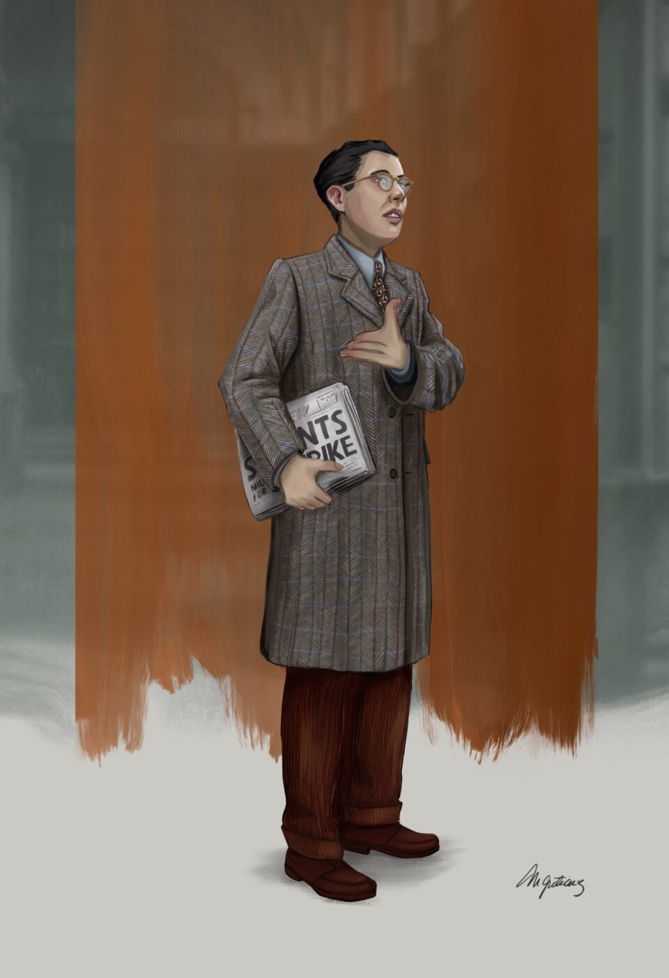 Professor, 20th century, costume illustration