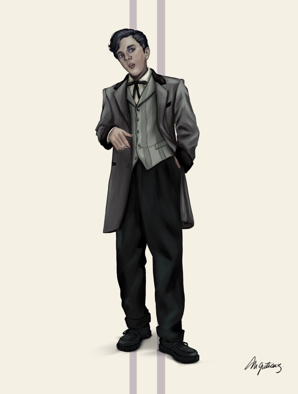 Teddy boy, costume illustration