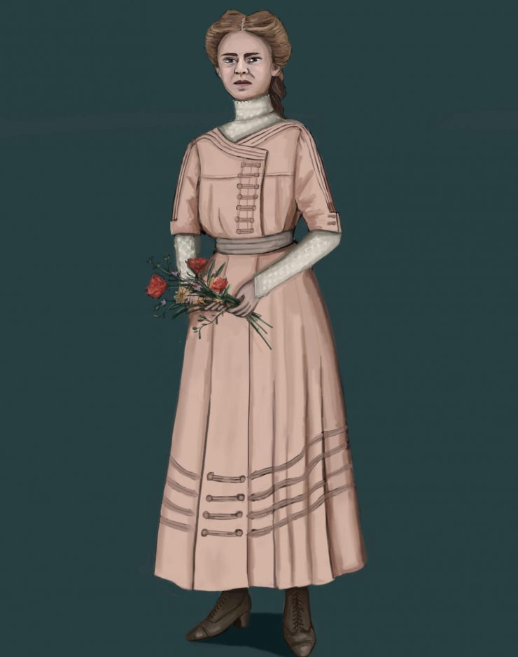 1910s Fashion Woman Dress